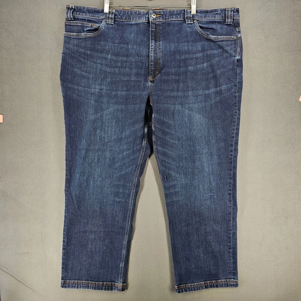 Duluth Trading Co Jeans Mens 48x30 Blue Relaxed Ballroom Double Flex 36336